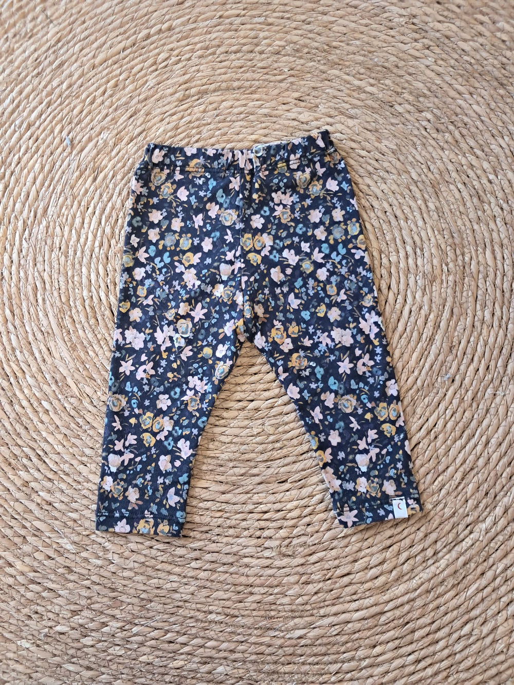 Broekje bloem donkerblauw