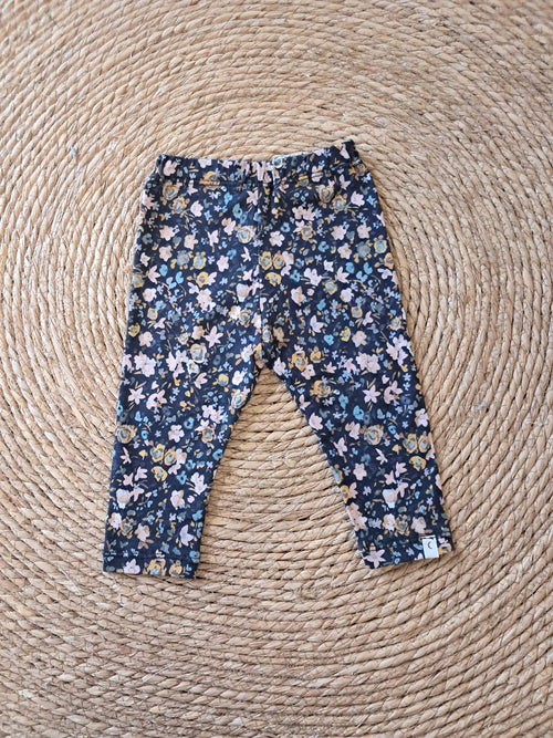 Broekje bloem donkerblauw