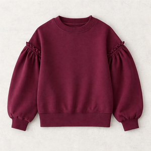Sweater aubergine ruffle
