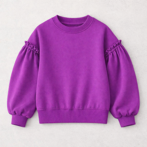 Sweater violet ruffle
