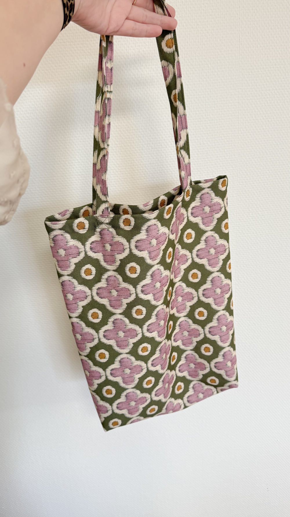 Canvastas bloem groen