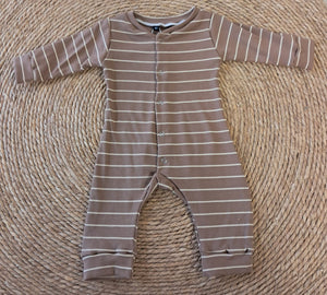 Boxpakje rib bruin / beige streep