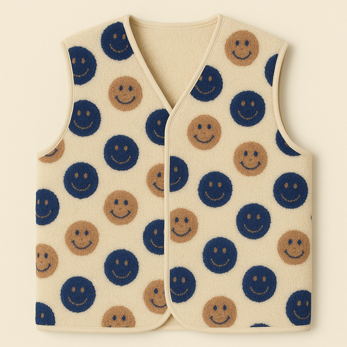 LAATSTE KANS! Teddy gilet smiley pre order