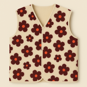 LAATSTE KANS! Teddy gilet bloem