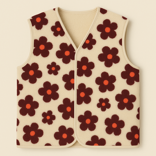 LAATSTE KANS! Teddy gilet bloem