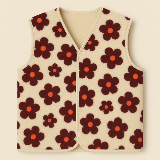 LAATSTE KANS! Teddy gilet bloem pre order