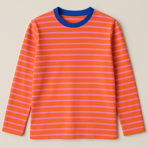 Longesleeve oranje roze gestreept