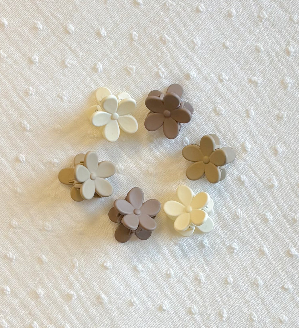 Haarclipjes bloem 6 stuks