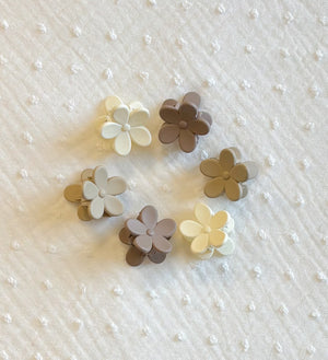 Haarclipjes bloem 6 stuks