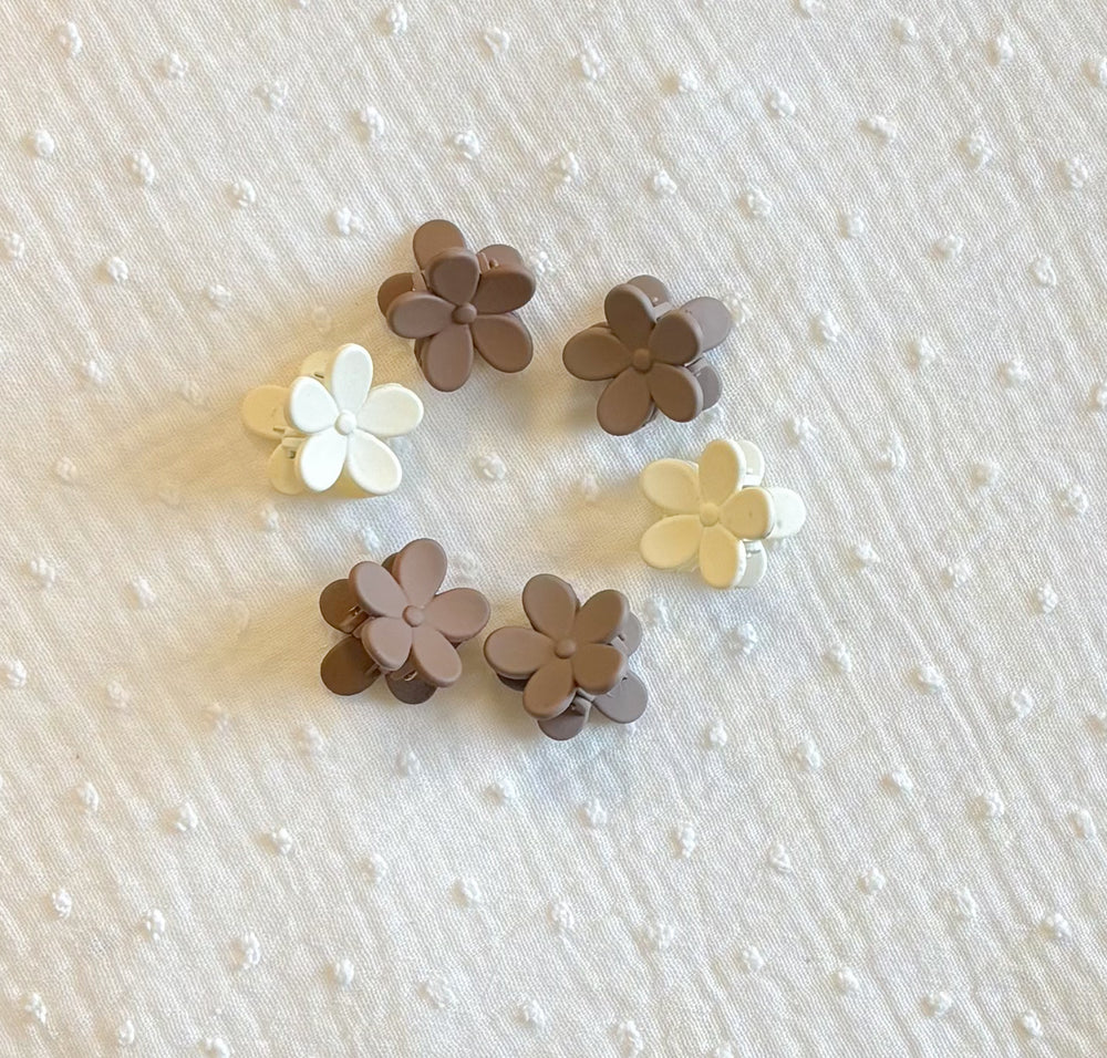 Haarclipjes bloem 6 stuks