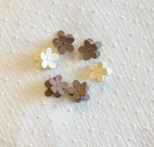 Haarclipjes bloem 6 stuks